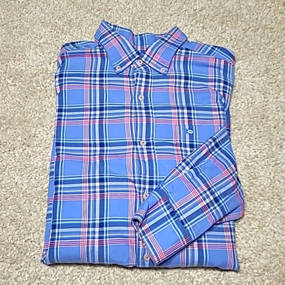 Southern Tide Button Down Trim Fit Long Sleeve Shirt M